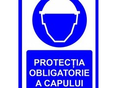 placuta pentru protectia obligatorie a capului